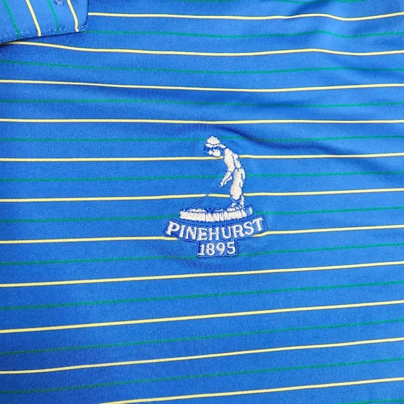 Pinehurst Designed by Peter Millar Polo Shirt Size XL Blue Men's - Picture 5 of 8